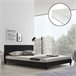 [Corium] Cama moderna em pele sintética Albacete - com colchão 169x210 Branco