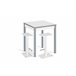 Mesa de cozinha extensível alto B-BOOK 80(160)x80cm Branco/cinza