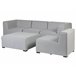 Beliani Conjunto lounge AREZZO Cinza Claro