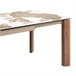 ANGEL CERDA Mesa de jantar extensível retangular mármore porcelânico e nogueira 200x90 ANGEL CERDA Mesa de jantar extensível retangular mármore porcelânico e nogueira 200x90 Natural/ Branco