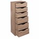 Torre de armazenamento Well Home com 6 gavetas Madeira