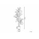 Beliani Planta artificial FICUS ELASTICA Verde
