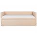 Beliani Cama com estrado Bouclé TROYES 99x213 Bege