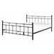 Beliani Cama com estrado Metal LYNX 141x209 Preto