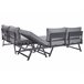 Beliani Conjunto lounge COCCORINO Cinza Escuro