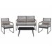 Beliani Conjunto lounge Aço POMONTE Preto