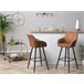 Beliani Silla de bar DARIEN Dourado