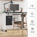 Mesa de Computador MDF e Metal HOMCOM, escritório - secretárias 100x52 Preto