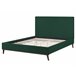 Beliani Cama com estrado Veludo BAYONNE 171x212 Cinza Claro