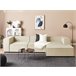 Beliani Chaise longue Linho APRICA Bege