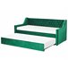 Beliani Cama nido Terciopelo MONTARGIS 91x219 Azul Marino