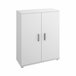 Armário multiuso com 2 portas com efeito madeira Branco