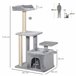 Arranhador para Gatos Aglomerado e Sisal PawHut Cinza
