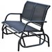 Banco Baloiço Metal e Tecido de Textilene Outsunny 120x70 Preto