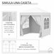 Tenda Dobrável Aço e Tecido de Oxford Outsunny 200x200 Branco