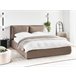 Beliani Cama baú Bouclé BAJONNA 184x235 Cinza