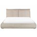 Beliani Cama com estrado Bombazine VINAY 176x233 Bege