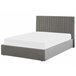 Beliani Cama com armazenamento Veludo VION 157x216 Cinza