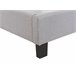 Beliani Cama com estrado Poliéster POITIERS 151x215 Cinza Claro