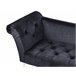 Beliani Chaise longue Veludo NANTILLY Preto