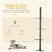 Arranhador para Gatos Aglomerado de Madeira, Flanela e Sisal Cinza