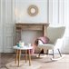 Silla mecedora en tejido bouclette KAIRA Bege