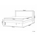 Beliani Cama MDF LIBERMONT 164x208 Castanho
