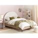 Beliani Cama com estrado Poliéster MILLAY 156x211 Branco/ Bege
