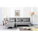Sofá-cama chaise longue Cinza Claro