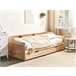 Beliani Cama com estrado Pinho EDERN 105x204 Castanho