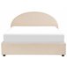 Beliani Cama com armazenamento Bouclé VAUCLUSE 194x214 Bege