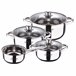 Bateria de 7pcs: panela sem tampa + tapa com tampa Multicor