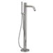 Sined ORISTANO Mini banhista exterior em aço inoxidável 316L com chuveiro de mão, Inox Cinza