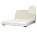 Beliani Cama de água Bouclé ROISEL 181x226 Creme