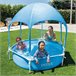 Piscina circular desmontável de 700 L c/toldo desmontável Canopy Metal Frame INTEX Azul