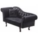 Beliani Chaise longue versão à esquerda Veludo LATTES Preto