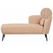Beliani Chaise longue Bouclé ARTHEZE Castanho Claro