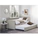 Beliani Cama com estrado Poliéster LIBOURNE 184x220 Azul Marino