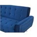 Beliani Sofá-cama Veludo SELNES Azul Marino