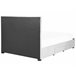 Beliani Cama com armazenamento Veludo LIEVIN 165x217 Azul Marino