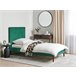 Beliani Cama Veludo BAYONNE 101x212 Branco/ Bege