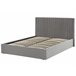 Beliani Cama com armazenamento Veludo VION 177x216 Cinza