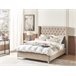 Beliani Cama Veludo LUBBON Bege