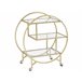 Beliani Carrito de cocina COLTON Dourado