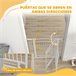 Barreira de Segurança Cães Aço e PA PawHut Branco