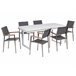 Beliani Conjunto de refeição VALCANETTO/GROSSETO Branco/cinza
