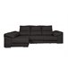 Sofá-cama Yago Chaise Longue. Poltrona reclinável, com pufes Arcon +2 Sofá-cama Yago Chaise Longue. Poltrona reclinável, com pufes Arcon +2 Preto