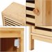 Armário lateral Ypäjä com 3 portas Bambu 82 x 33 x 27 cm Natural