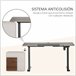 Secretária Elétrica de Pé Metal, Melamina de Madeira Vinsetto 140x70 Preto