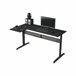 Mesa com efeito de madeira Preto